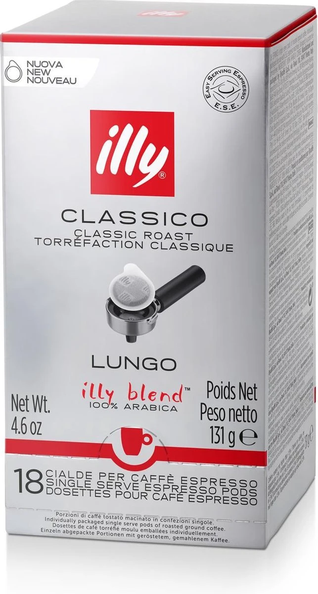 Illy - E.S.E. Servings Classico Lungo 12 X 18 Stuks 3 Illy - E.S.E. Servings Classico Lungo 12 X 18 Stuks
