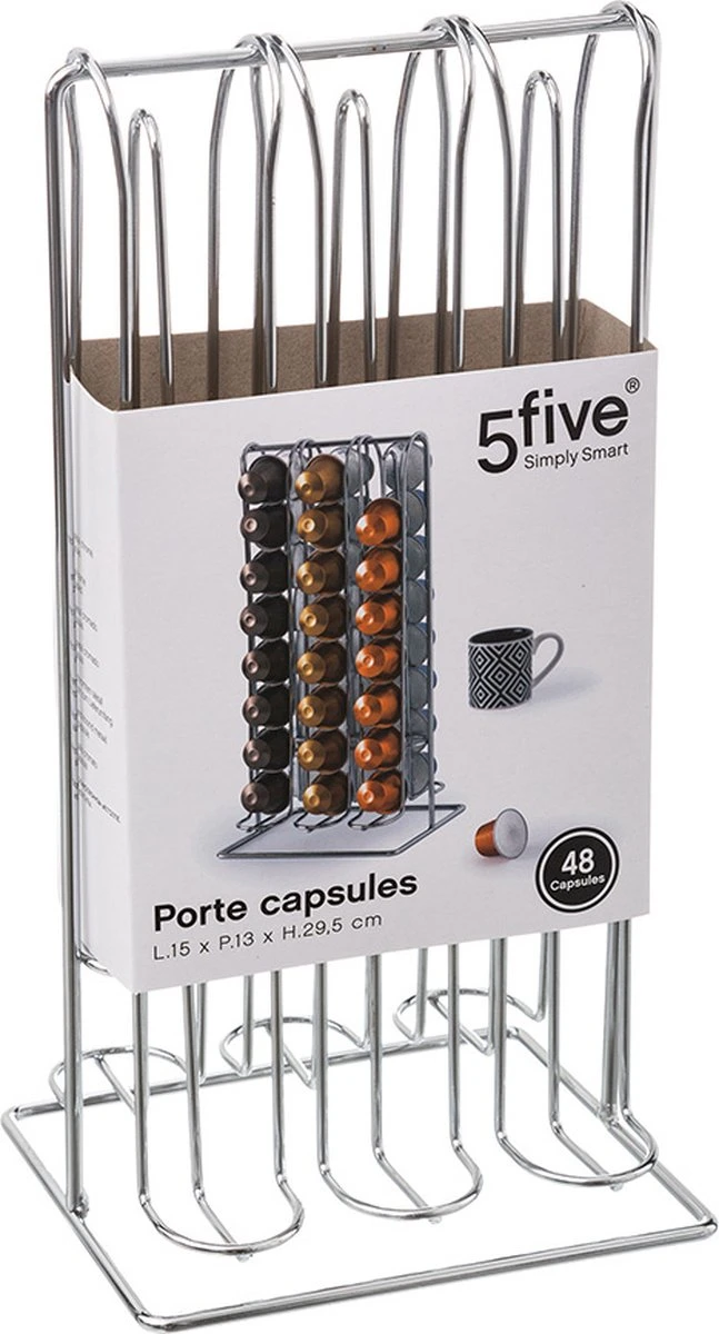RVS Nespresso Capsule Houder Van Metaal Voor 48 Cups - Dispenser En Standaard 4 RVS Nespresso Capsule Houder Van Metaal Voor 48 Cups - Dispenser En Standaard - Afbeelding 2