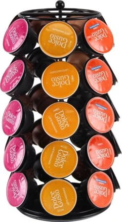 Merkloos Capsule Houder Voor Dolce Gusto Cups - Zwart - 360º Draaibaar - 35 Capsules - Koffie Houder En Standaard