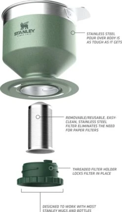 Stanley The Perfect-Brew Pour Over - Koffiefilterhouder- Hammertone Green -Koffieverkoopwinkel 694x1200 1