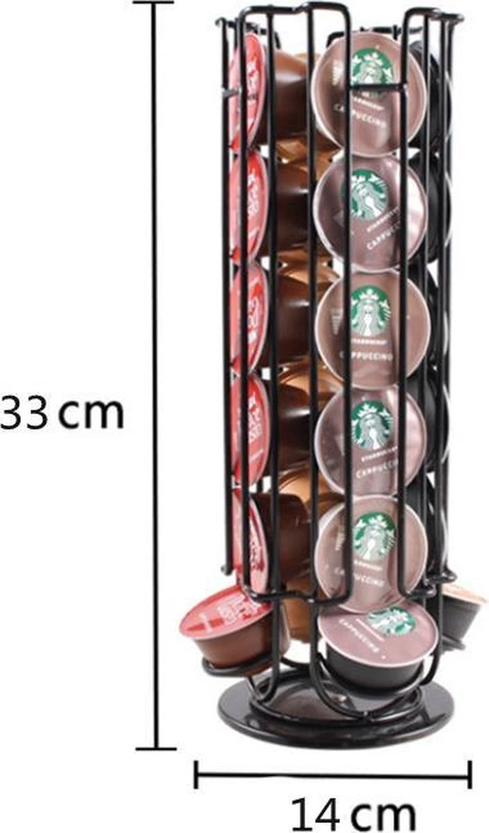 TDR-Draaibare Dolce Gusto Capsulehouder 24st Zwart 5 TDR-Draaibare Dolce Gusto Capsulehouder 24st Zwart - Afbeelding 3