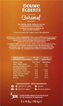 Douwe Egberts Verwenkoffie Latte Caramel Oploskoffie - 5 X 8 Zakjes 13 Douwe Egberts Verwenkoffie Latte Caramel Oploskoffie - 5 X 8 Zakjes -Koffieverkoopwinkel 713x1200 5