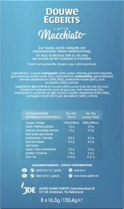 Douwe Egberts Verwenkoffie Latte Macchiato Oploskoffie - 5 X 8 Zakjes 13 Douwe Egberts Verwenkoffie Latte Macchiato Oploskoffie - 5 X 8 Zakjes -Koffieverkoopwinkel 713x1200 8