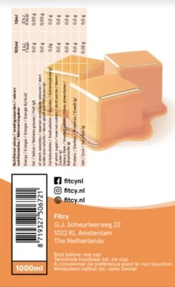 Fitcy | Koffiesiroop | Karamel | Barista Syrup | Zero | Vegan | Vetvrij | Suikervrij | Keto-vriendelijk | Koffie | Siroop| MET DOSEERPOMP | 1L -Koffieverkoopwinkel 732x1200 1
