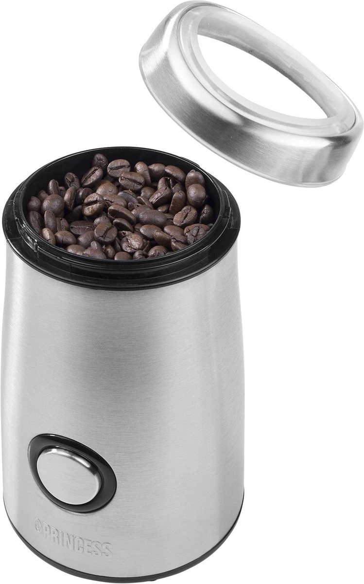Princess Coffee Grinder Stainless Steel Deluxe 01.242196.01.001 4 Princess Coffee Grinder Stainless Steel Deluxe 01.242196.01.001 - Afbeelding 2