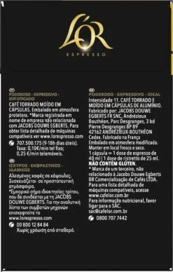 L'OR Espresso Ristretto Koffiecups - Intensiteit 11/12 - 4 X 40 Capsules -Koffieverkoopwinkel 764x1200 1