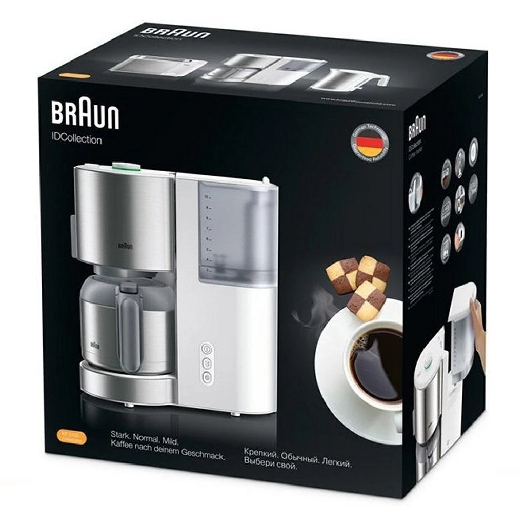 Braun KF 5105WH Domestic Home Koffiezetapparaat RVS/Wit 5 Braun KF 5105WH Domestic Home Koffiezetapparaat RVS/Wit - Afbeelding 3