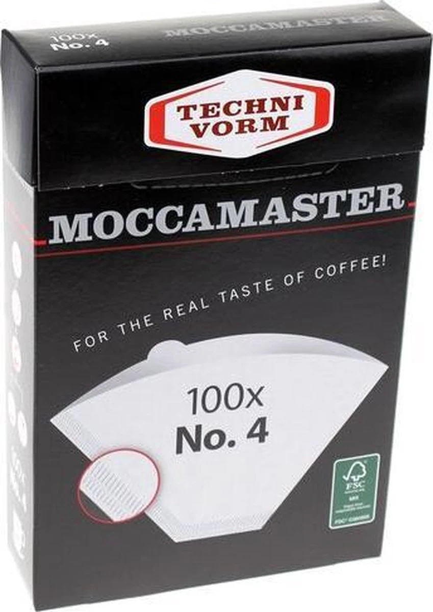 Moccamaster Filters - Koffiefilters - Wit - Nr. 4 - 100 Stuks 6 Moccamaster Filters - Koffiefilters - Wit - Nr. 4 - 100 Stuks - Afbeelding 4