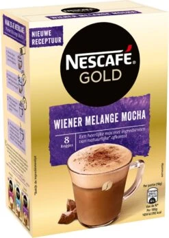 Nescafé Gold Wiener Melange Mocha Oploskoffie - 6 Doosjes à 8 Zakjes -Koffieverkoopwinkel 856x1200 1