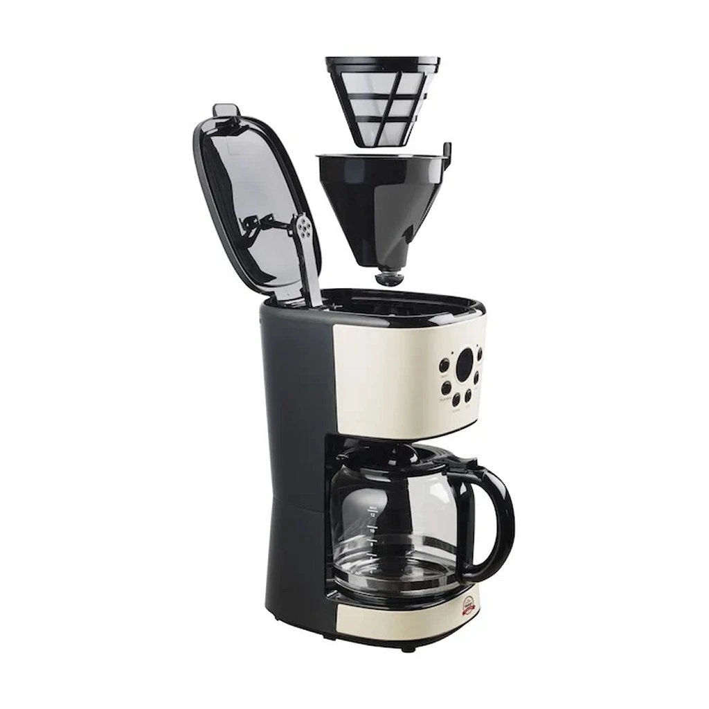 Bestron ACM200RE Koffiezetapparaat Crème/Zwart 4 Bestron ACM200RE Koffiezetapparaat Crème/Zwart - Afbeelding 2