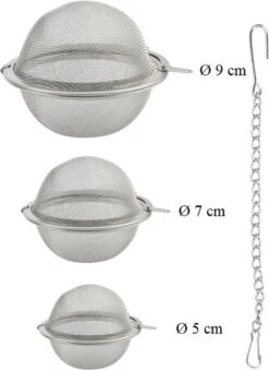 Merkloos Thee Zeef Set 3 Stuks Ø 9 / Ø 7 / Ø 5 - Thee/kruiden Kogel RVS -Thee Ei RVS - Kruiden Zeef/filter RVS 13 Merkloos Thee Zeef Set 3 Stuks Ø 9 / Ø 7 / Ø 5 - Thee/kruiden Kogel RVS -Thee Ei RVS - Kruiden Zeef/filter RVS -Koffieverkoopwinkel 875x1200