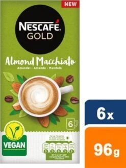 Nescafé Gold Almond Macchiato Oploskoffie - 6 Doosjes à 6 Zakjes -Koffieverkoopwinkel 900x1200 19