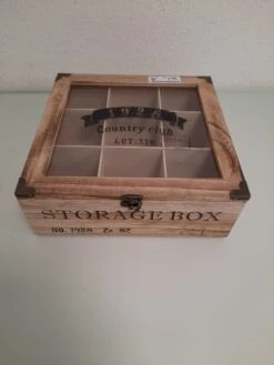 Merkloos Houten Theekist - 9-vaks Theedoos 11 Merkloos Houten Theekist - 9-vaks Theedoos -Koffieverkoopwinkel 900x1200 8