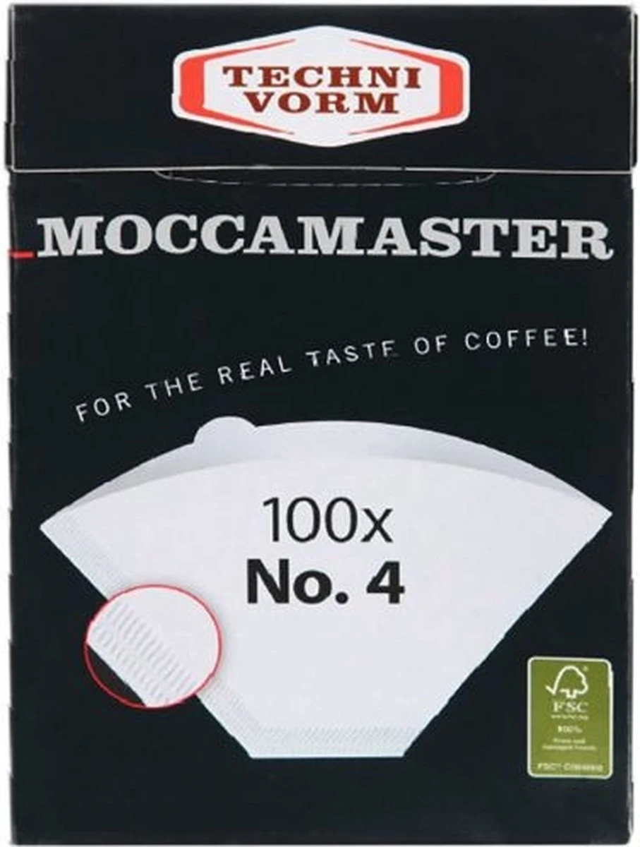 Moccamaster Filters - Koffiefilters - Wit - Nr. 4 - 100 Stuks 7 Moccamaster Filters - Koffiefilters - Wit - Nr. 4 - 100 Stuks - Afbeelding 5