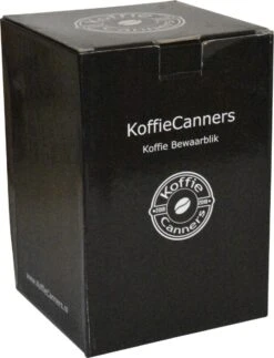 KoffieCanners Koffie Bewaarbus Luchtdicht Met CO2 Uitlaat Voor 600 Gram - Koffieblik Matzwart -Koffieverkoopwinkel 917x1200
