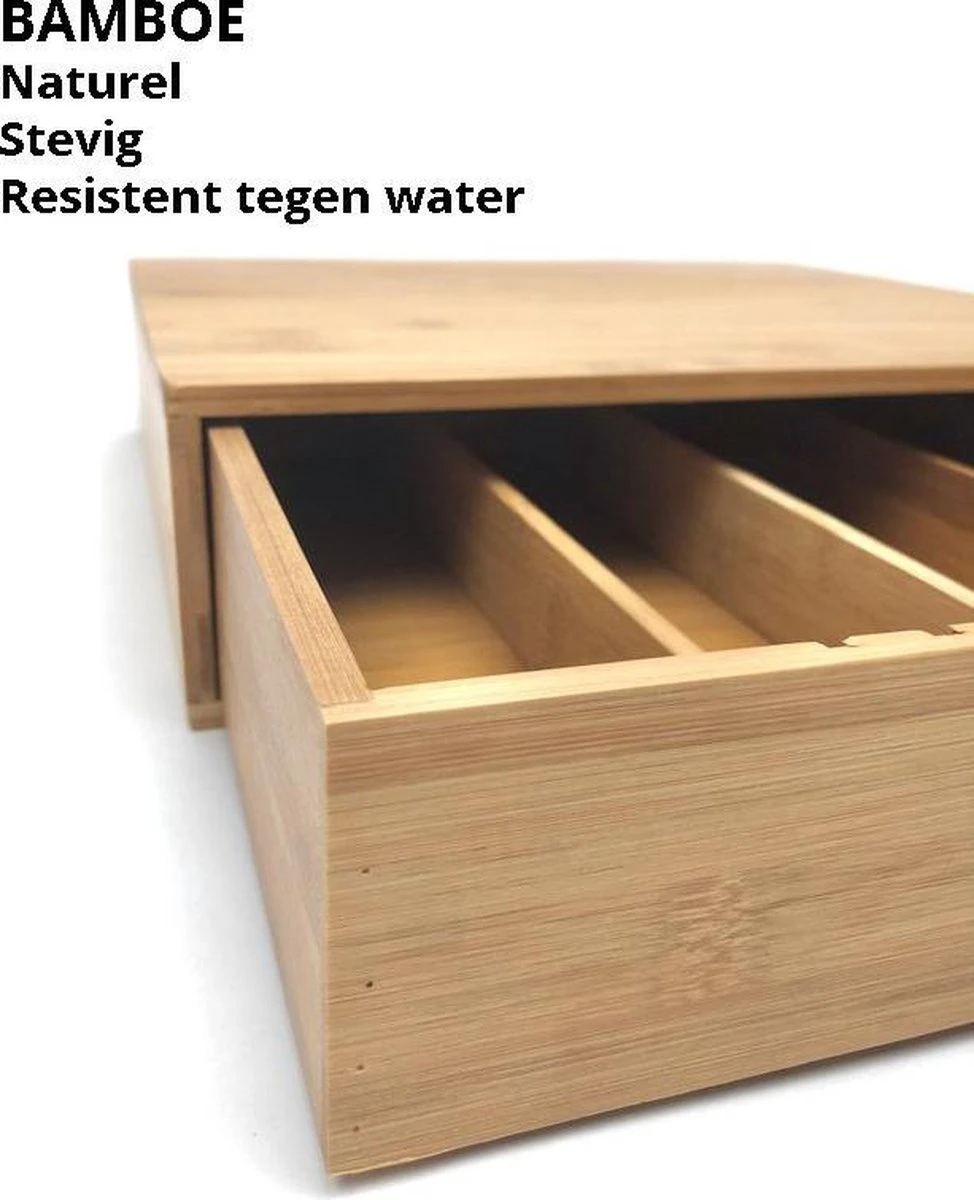 Capsulehouder Met Lade - Koffiecups Geschikt Voor Nespresso - Bamboe 6 Capsulehouder Met Lade - Koffiecups Geschikt Voor Nespresso - Bamboe - Afbeelding 4