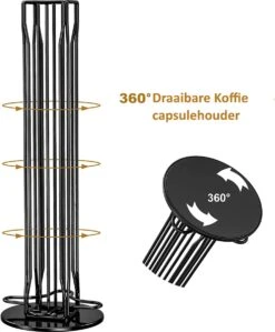 Merkloos Nespresso Capsulehouder - Capsulehouder Voor 40 Cups - Koffiecups Houder Zwart 360° Draaibaar - Anti Slip -Koffieverkoopwinkel 992x1200