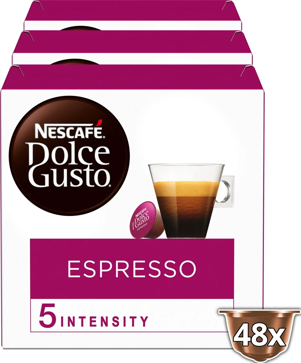 Nescafé Dolce Gusto Espresso Capsules - 48 Koffiecups 4 Nescafé Dolce Gusto Espresso Capsules - 48 Koffiecups - Afbeelding 2