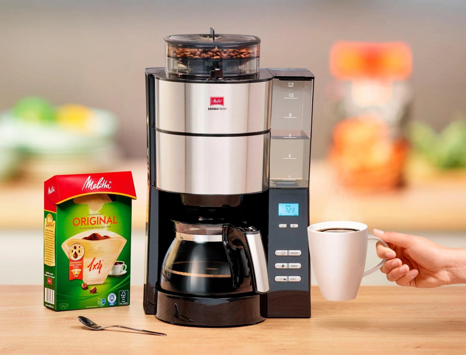 Melitta Koffiezetapparaat Met Maalwerk AromaFresh 1021-01 10 Melitta Koffiezetapparaat Met Maalwerk AromaFresh 1021-01 - Afbeelding 8