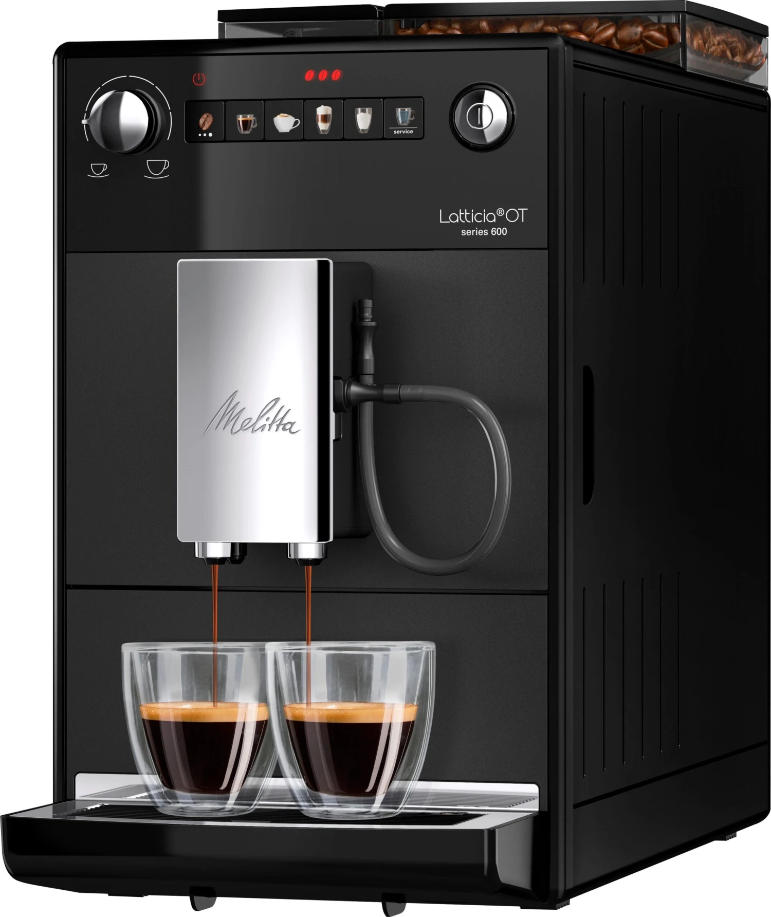 Melitta Volautomatisch Koffiezetapparaat Latticia® One Touch F300-100, Zwart, Dubbel Opschuimen Van De Melk, Compact, Maar XL Waterreservoir & XL Bonenreservoir 3 Melitta Volautomatisch Koffiezetapparaat Latticia® One Touch F300-100, Zwart, Dubbel Opschuimen Van De Melk, Compact, Maar XL Waterreservoir & XL Bonenreservoir - Afbeelding 2