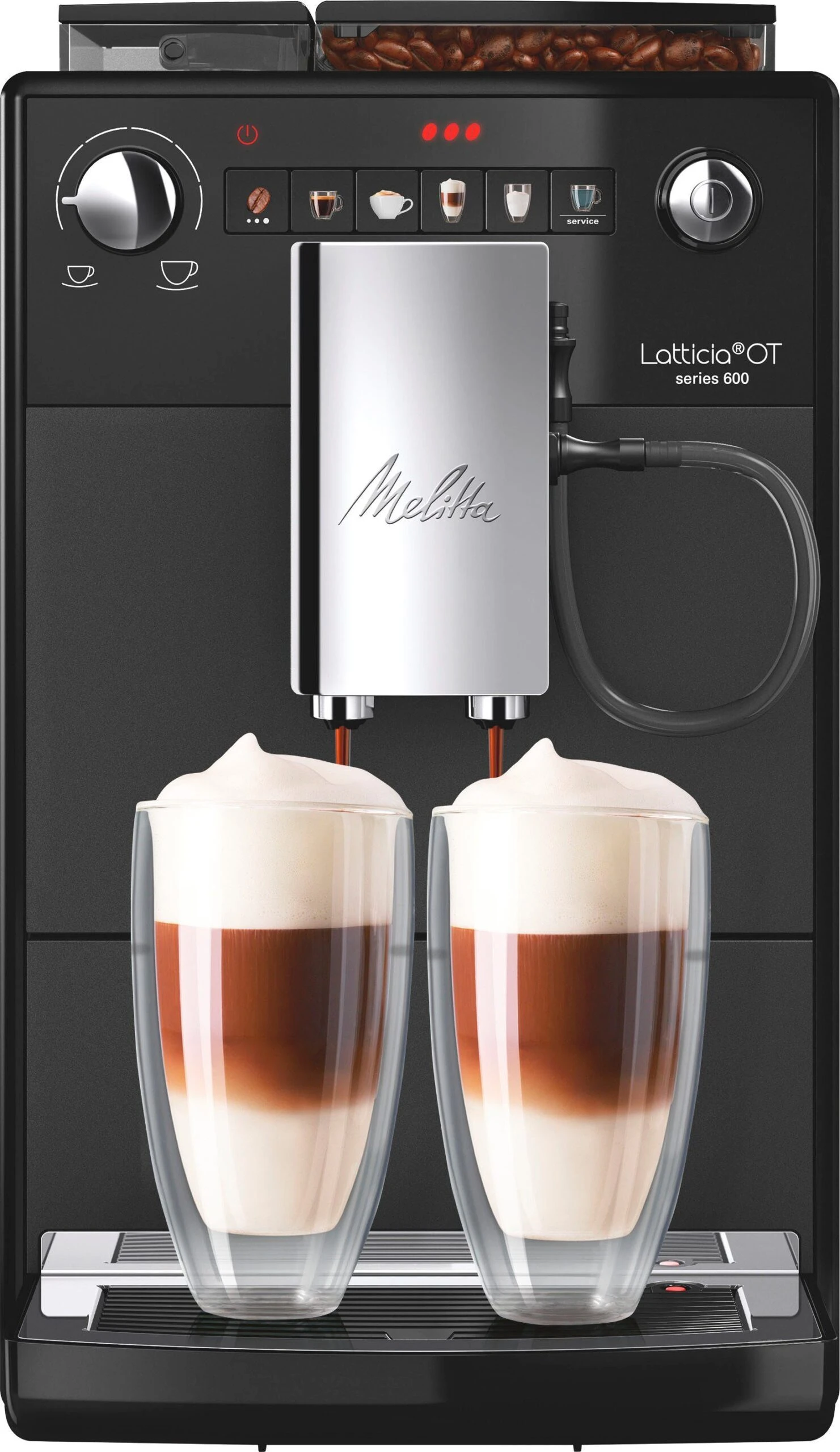 Melitta Volautomatisch Koffiezetapparaat Latticia® One Touch F300-100, Zwart, Dubbel Opschuimen Van De Melk, Compact, Maar XL Waterreservoir & XL Bonenreservoir 4 Melitta Volautomatisch Koffiezetapparaat Latticia® One Touch F300-100, Zwart, Dubbel Opschuimen Van De Melk, Compact, Maar XL Waterreservoir & XL Bonenreservoir - Afbeelding 3