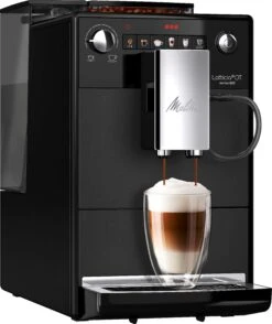 Melitta Volautomatisch Koffiezetapparaat Latticia® One Touch F300-100, Zwart, Dubbel Opschuimen Van De Melk, Compact, Maar XL Waterreservoir & XL Bonenreservoir