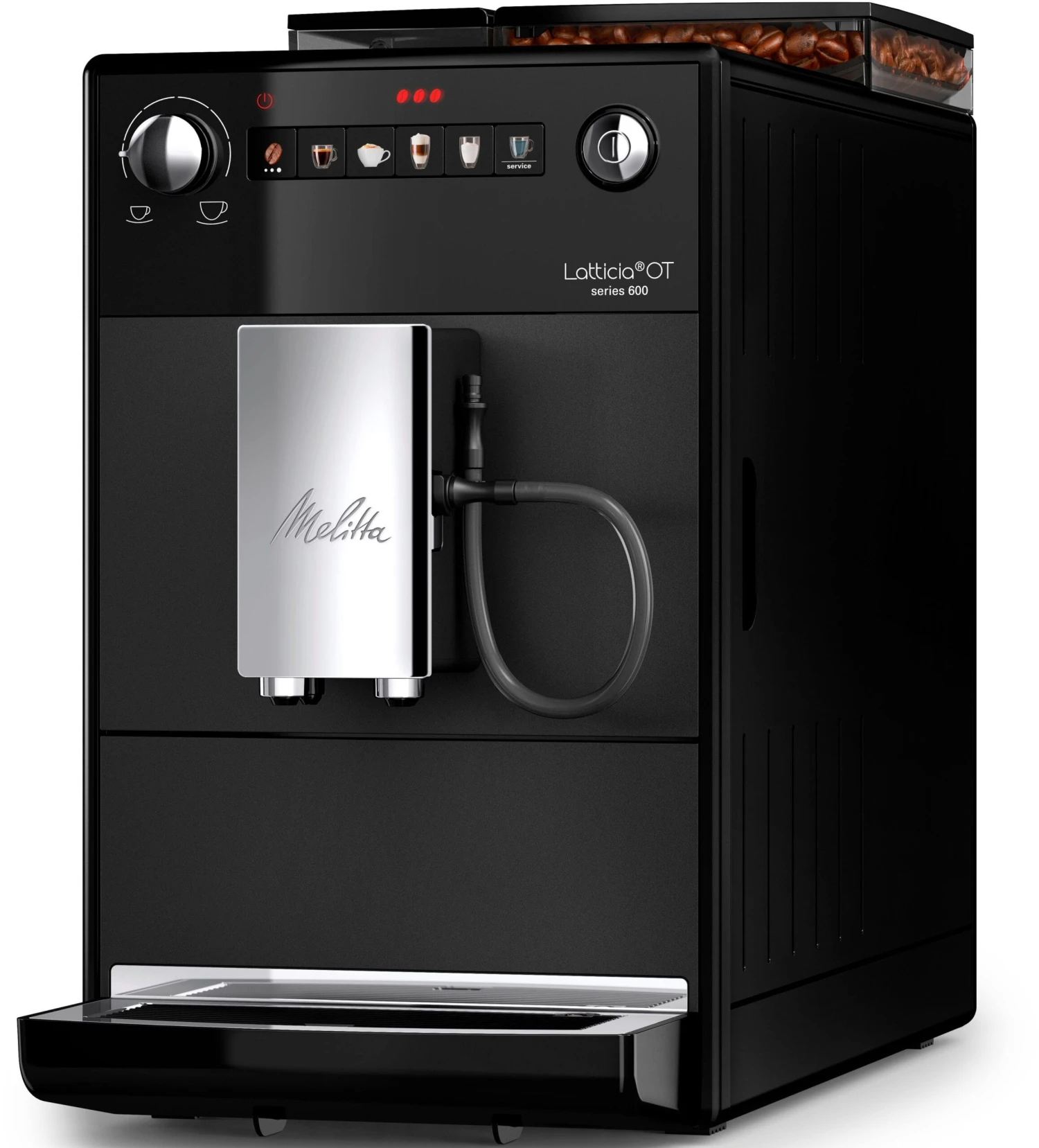 Melitta Volautomatisch Koffiezetapparaat Latticia® One Touch F300-100, Zwart, Dubbel Opschuimen Van De Melk, Compact, Maar XL Waterreservoir & XL Bonenreservoir 7 Melitta Volautomatisch Koffiezetapparaat Latticia® One Touch F300-100, Zwart, Dubbel Opschuimen Van De Melk, Compact, Maar XL Waterreservoir & XL Bonenreservoir - Afbeelding 6