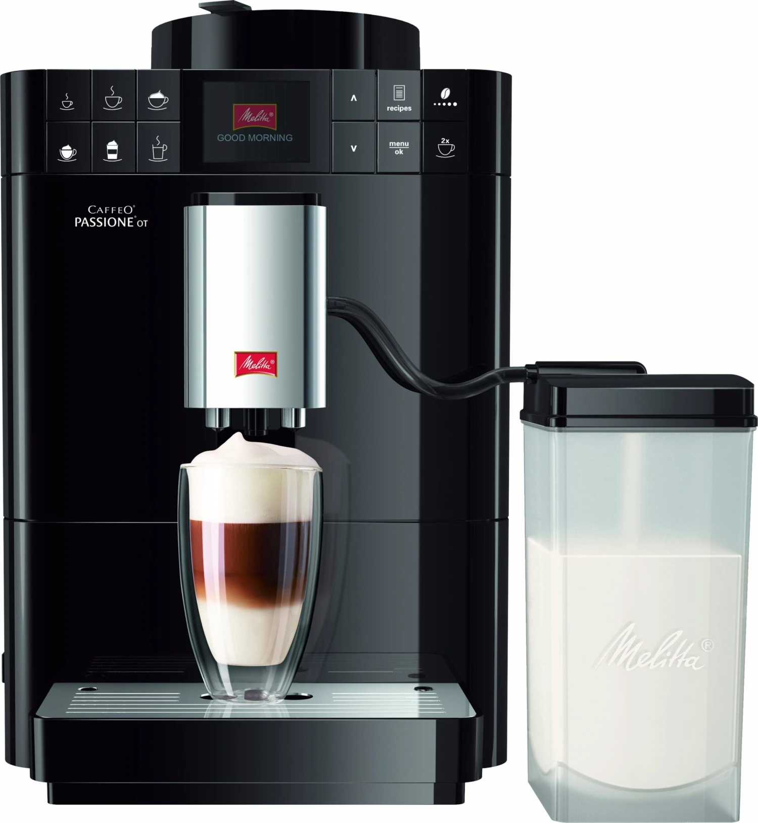 Melitta Volautomatisch Koffiezetapparaat Passione® One Touch F53/1-102, Zwart, One-touch-functie, Per Kopje Precies De Juiste Hoeveelheid Versgemalen Bonen 4 Melitta Volautomatisch Koffiezetapparaat Passione® One Touch F53/1-102, Zwart, One-touch-functie, Per Kopje Precies De Juiste Hoeveelheid Versgemalen Bonen - Afbeelding 2