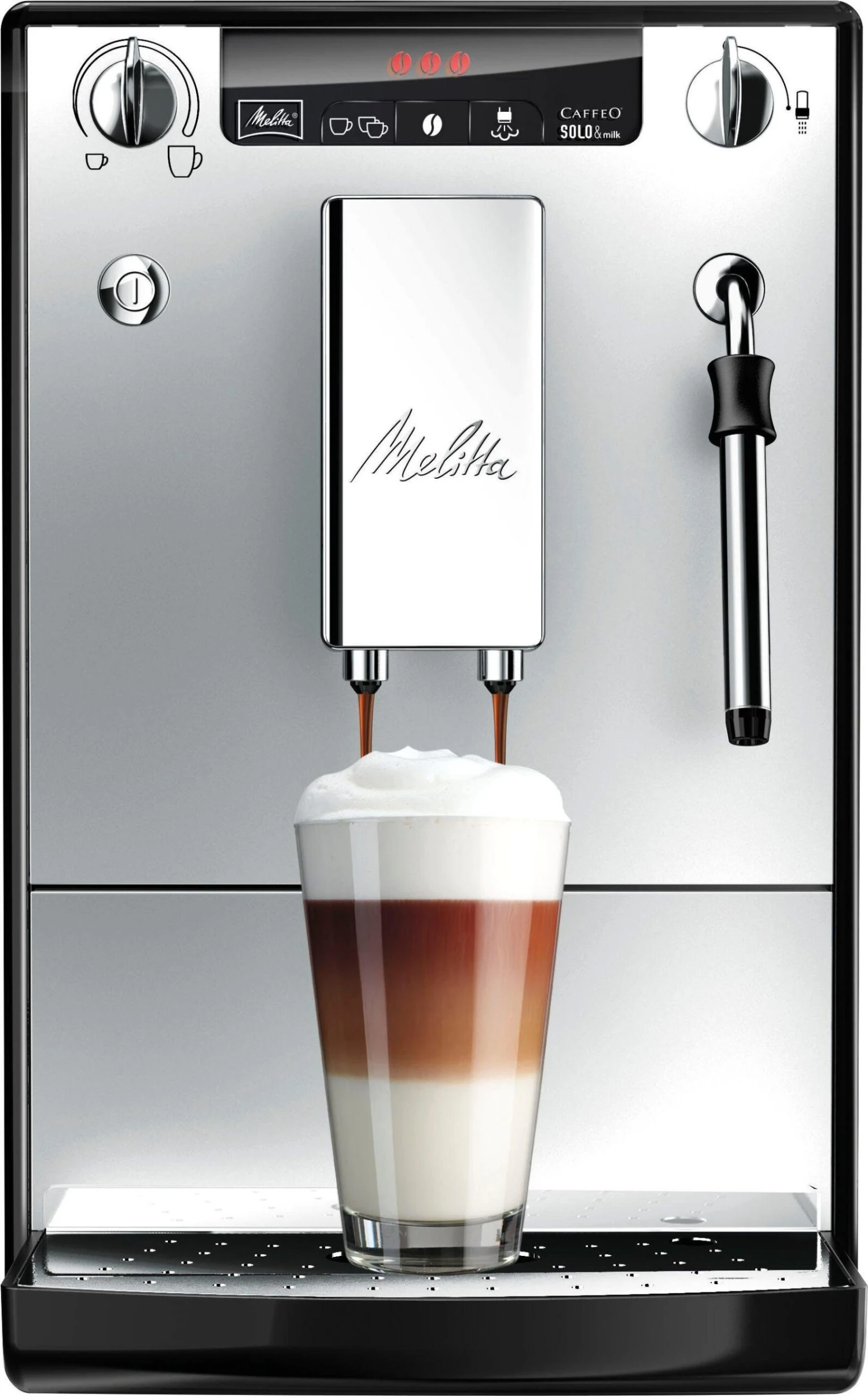 Melitta Volautomatisch Koffiezetapparaat Solo® & Milk E953-202, Zilver/zwart, Caffè Crema & Espresso Per One Touch, Zuigmond Voor Melkschuim 6 Melitta Volautomatisch Koffiezetapparaat Solo® & Milk E953-202, Zilver/zwart, Caffè Crema & Espresso Per One Touch, Zuigmond Voor Melkschuim - Afbeelding 4