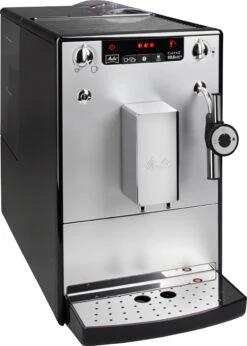 Melitta Volautomatisch Koffiezetapparaat Solo® & Perfect Milk E957-203, Zilver/zwart, Caffè Crema & Espresso Per One Touch, Melkschuim & Hete Melk Per Draaiknop